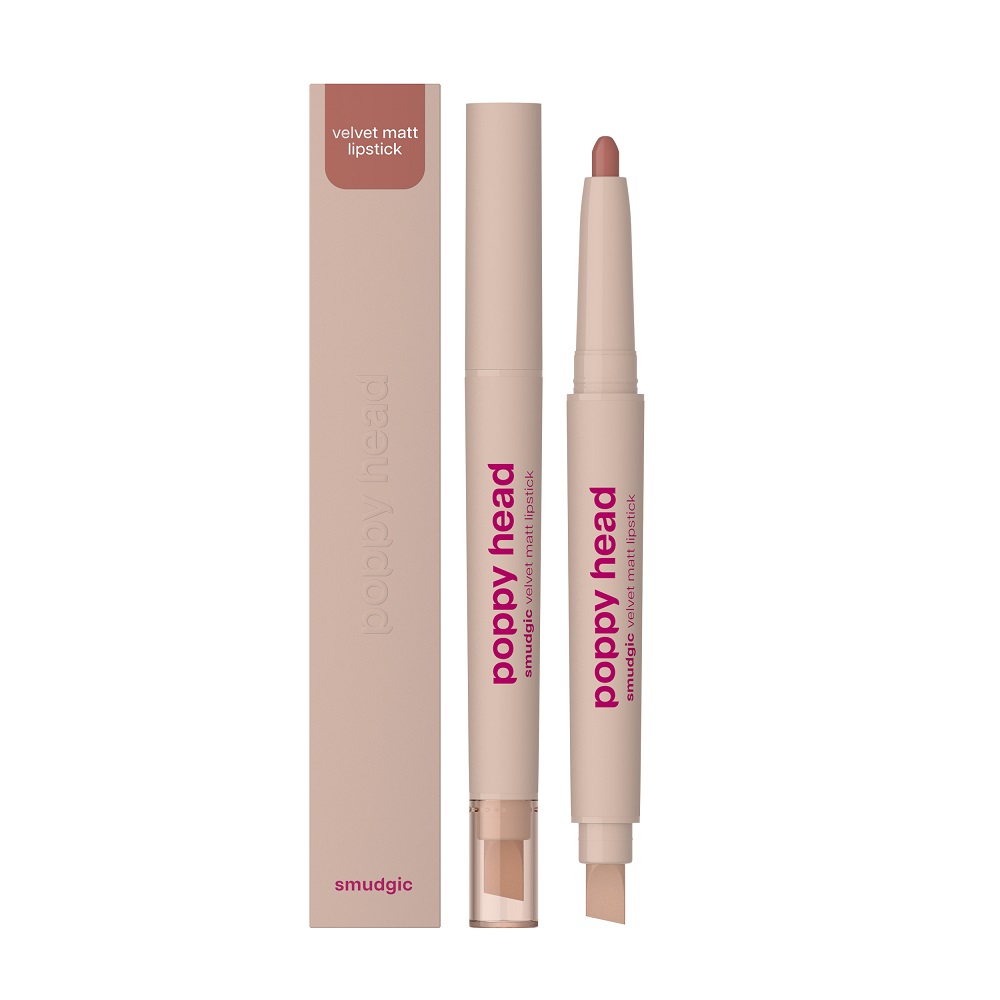Poppy Head Smudgic Matte Lipstick în Crayon 03 Dusky Allure