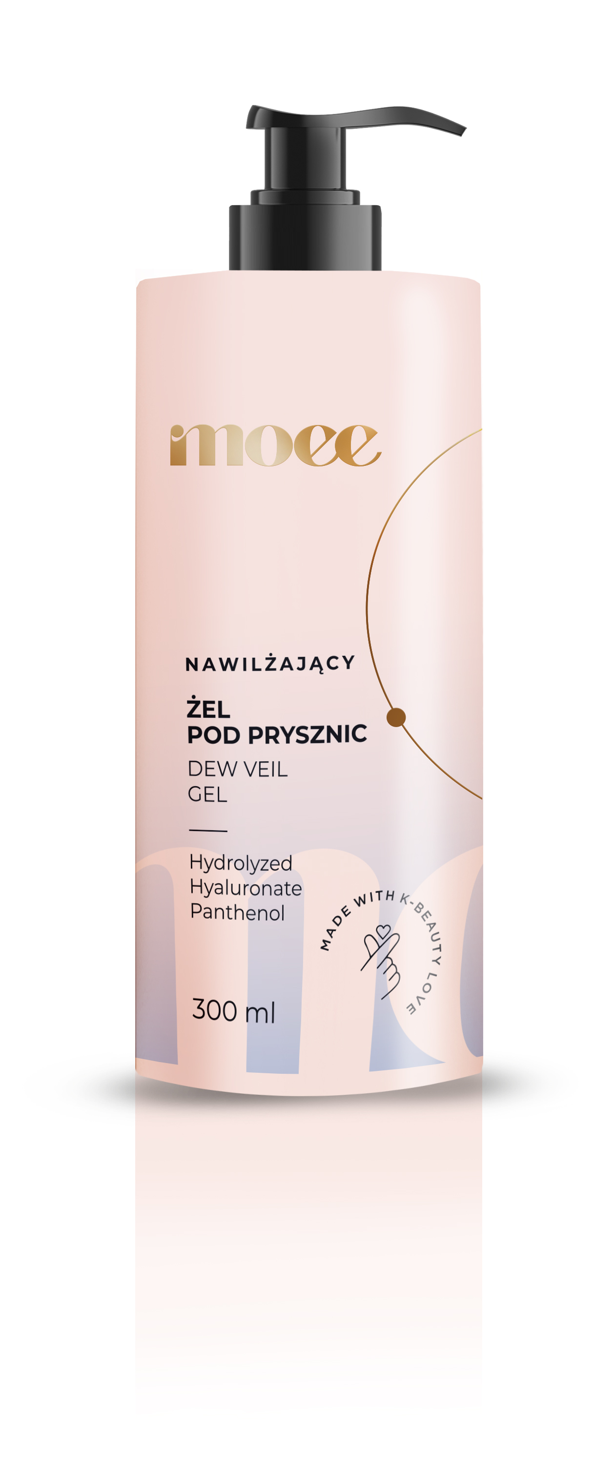 Gel de duș hidratant Moee cu acid hialuronic hidrolizat și pantenol 300ml