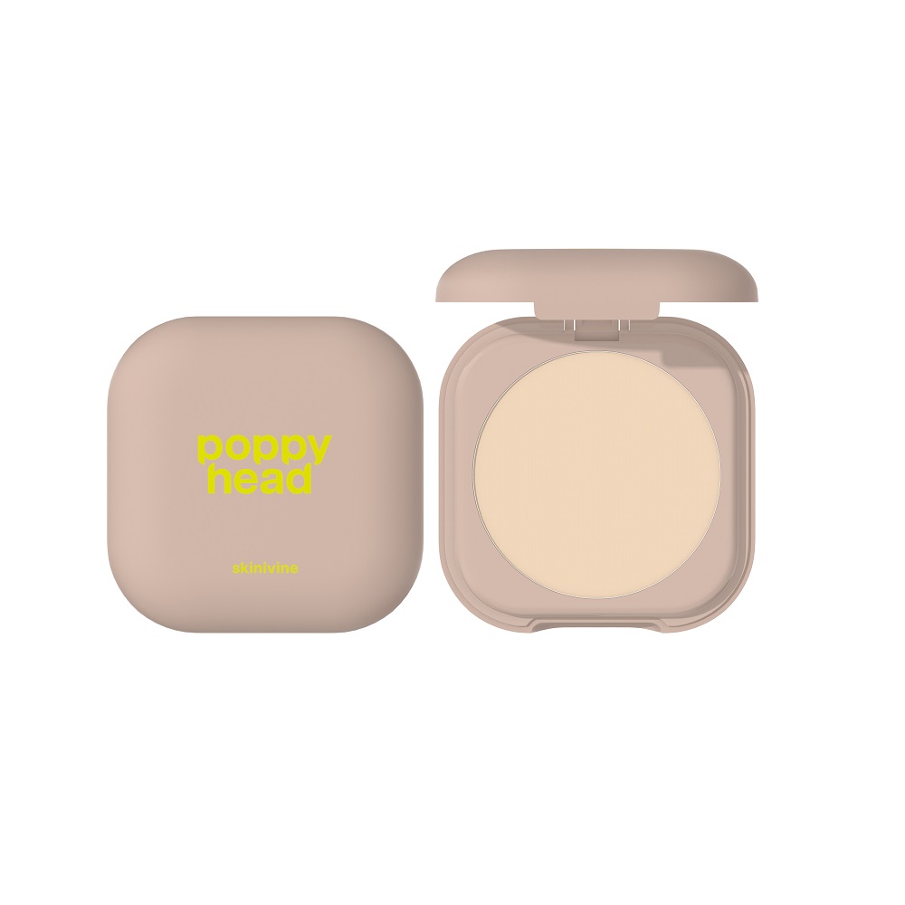 Poppy Head Skinivine Pudră fixatoare presată cu efect de estompare 01 Barely