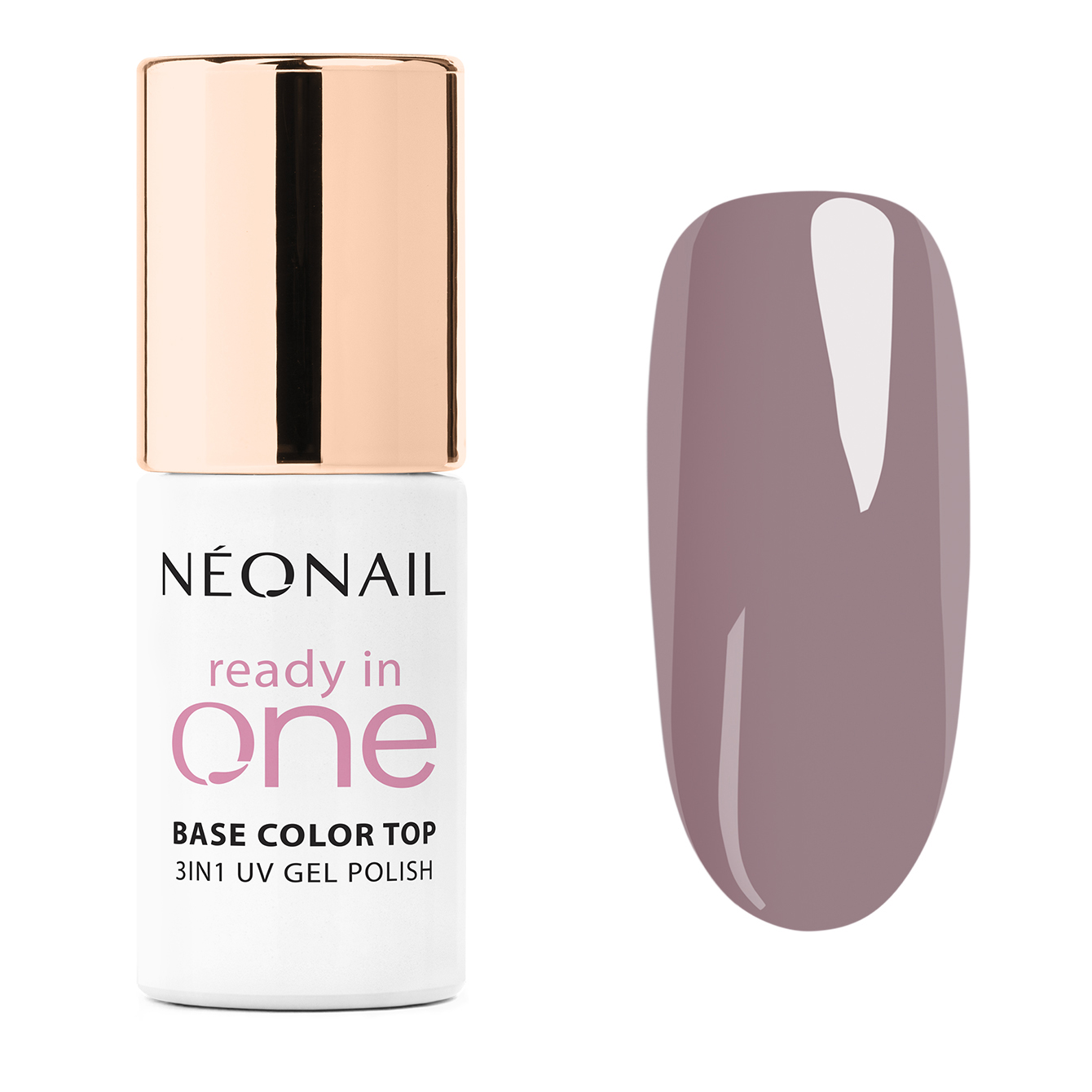 Lac hibrid Neonail Ready In One 3 în 1 08 One Mauve