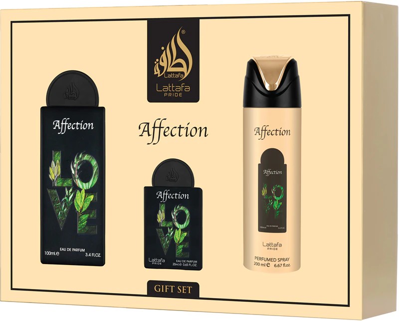 LATTAFA Pride Affection Unisex Set Apă de Parfum Parfumată 100ml+20ml + Deodorant + Atomizor