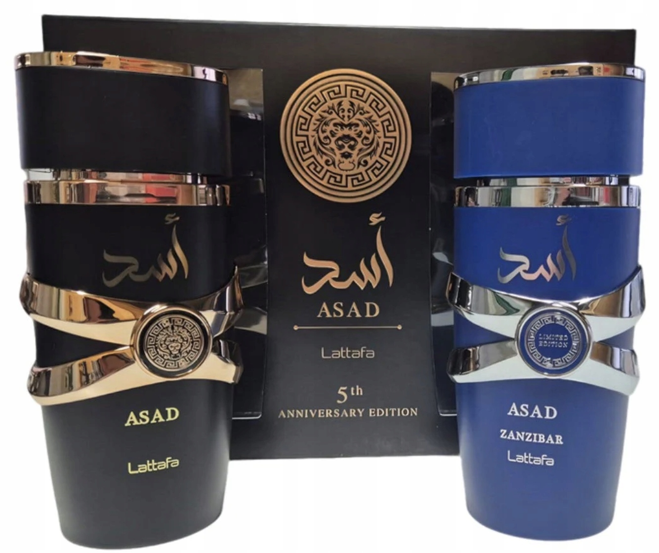 LATTAFA Asad 5th Anniversary Edition Unisex Perfumed Eau de Parfum Set 2x100ml