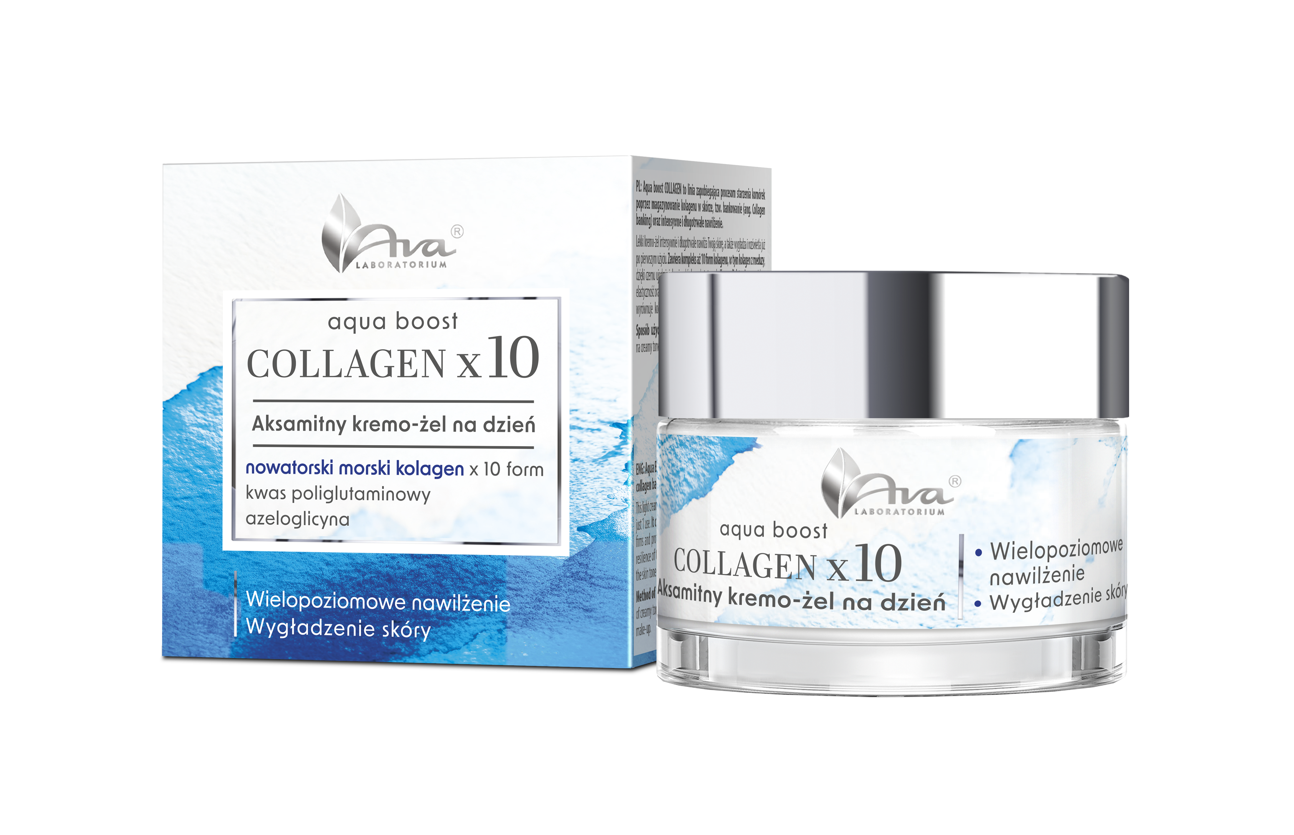 AVA Aqua Boost Colagen x10 Velvet Gel-cremă de zi 50ml