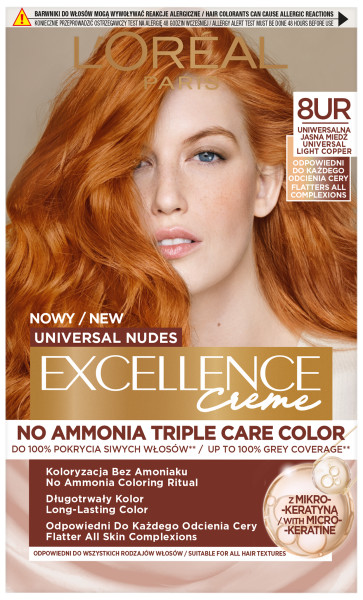 Loreal Excellence Creme Hair Colour 8UR Universal Light Copper