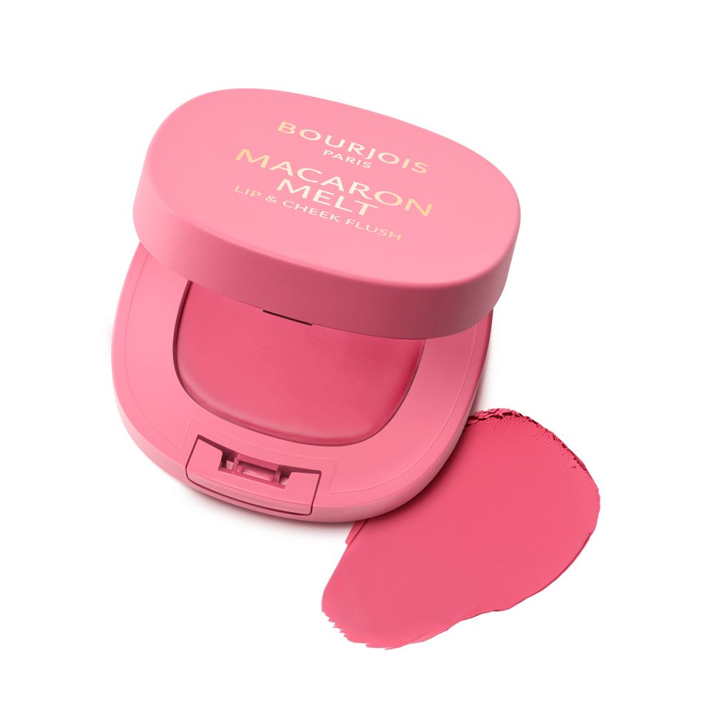Bourjois Macaron Melt Multi-Purpose Blush și ruj spumă 01 Maca' Rose