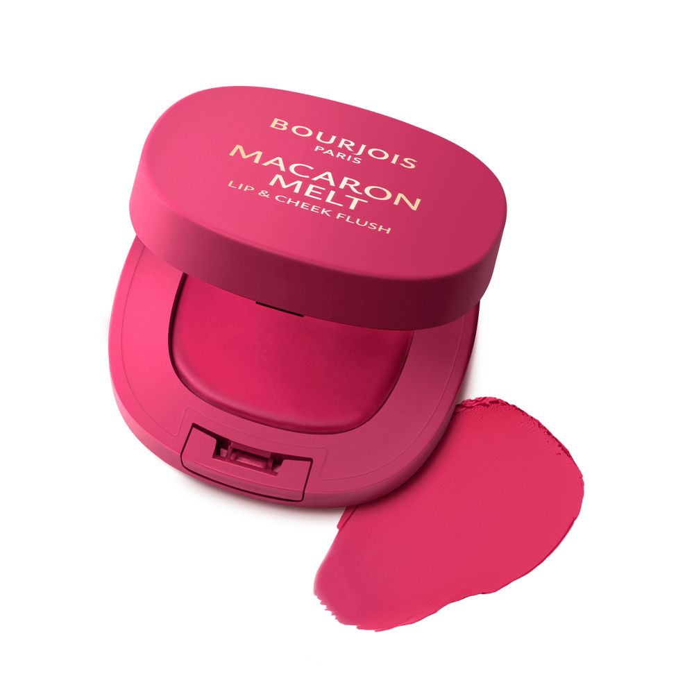 Bourjois Macaron Melt Multi-Purpose Blush și ruj spumă 04 Pink Guava