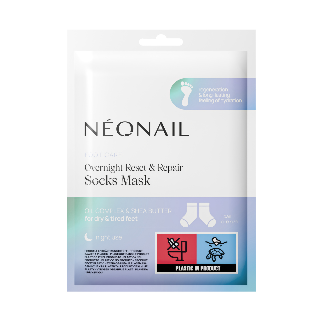 Neonail Mască de unică folosință pentru picioare 2x12ml