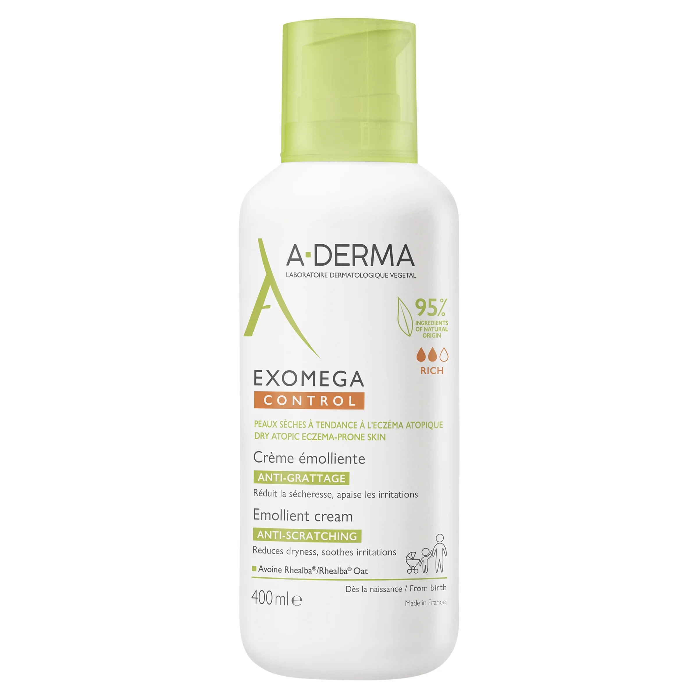 A-Derma Exomega Control Cremă emolientă pentru piele uscată și atopică 400ml