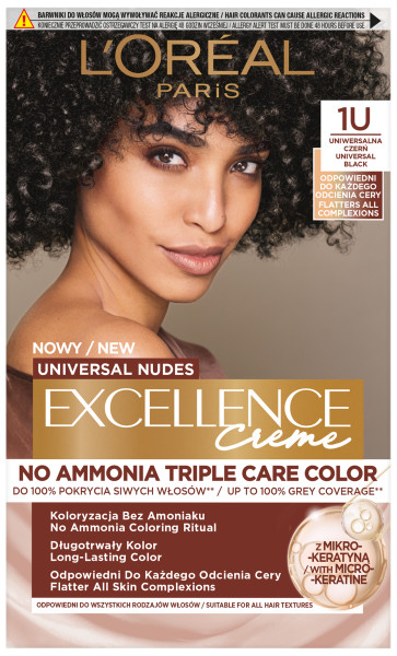 Loreal Excellence Creme Hair Colour 1U Universal Black