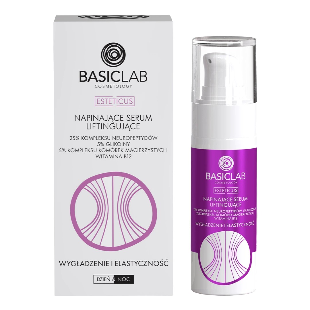 BasicLab Esteticus Tightening Lifting Serum 25% Neuropeptide Complex 5% Glycine 5% Stem Cell Complex Vitamina B12 30ml