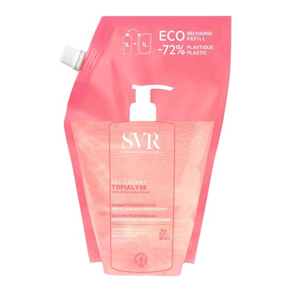 SVR Topialyse Gel de curățare pentru piele sensibilă Reîncărcare 1000ml