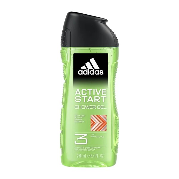ADIDAS Active Start 3-in-1 Gel de duș pentru bărbați 250ml