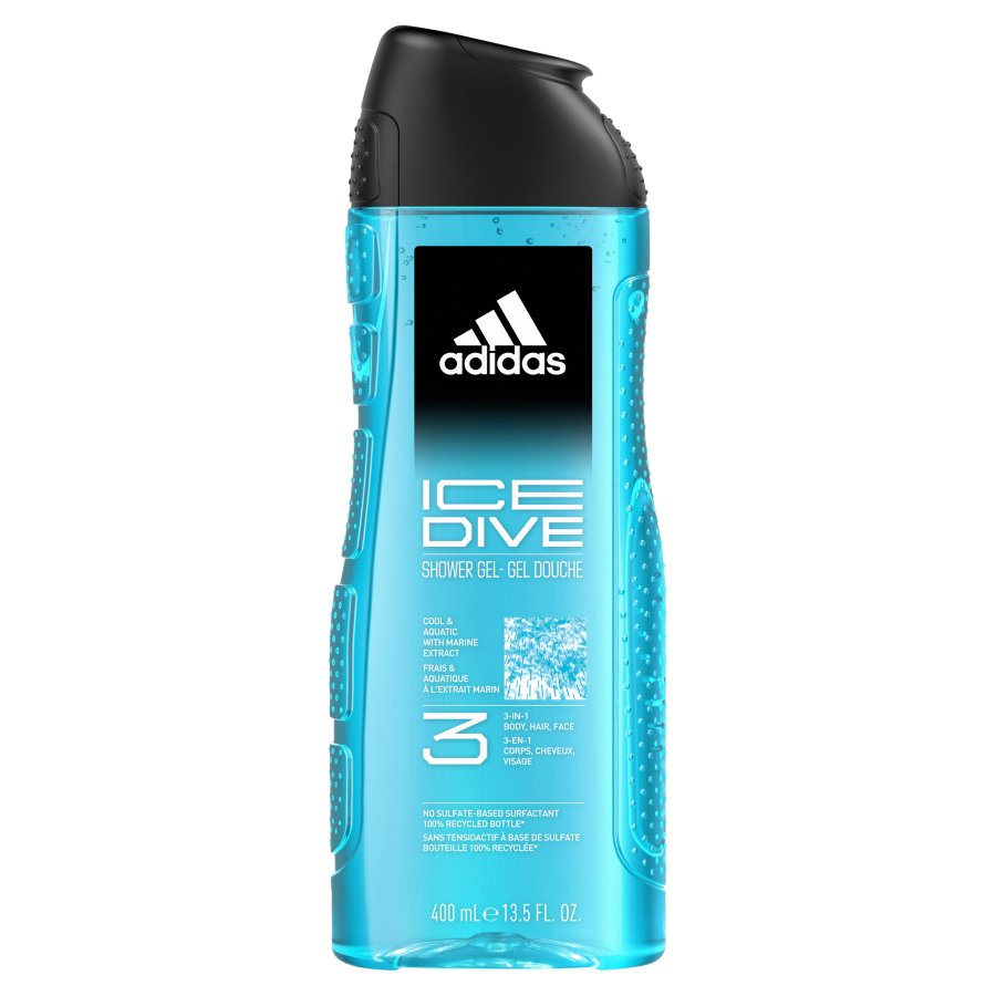ADIDAS Ice Dive 3-in-1 Gel de duș pentru bărbați 400ml