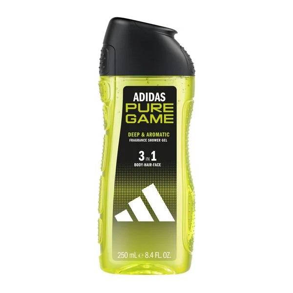 Gel de duș pentru bărbați ADIDAS Pure Game 3-in-1 250ml