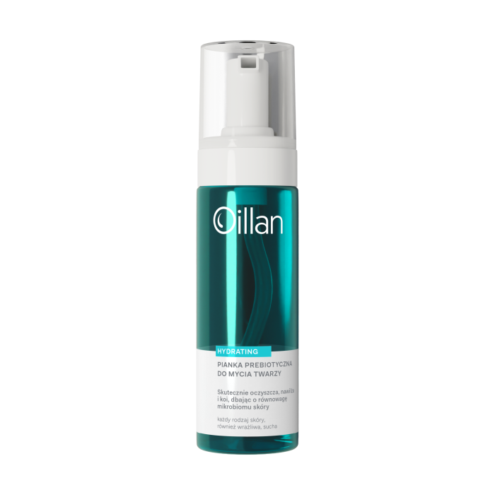 Oillan Spumă de curățare facială hidratantă prebiotică pentru piele sensibilă 150ml