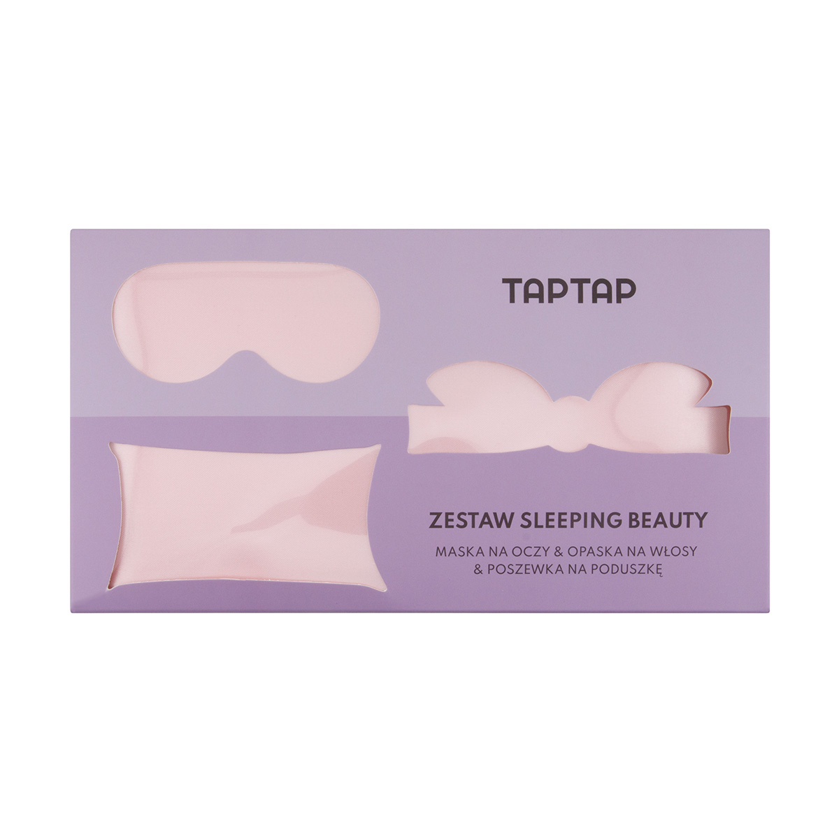 TAPTAP Sleeping Beauty Set (bentiță, ochiuri și față de pernă din satin)