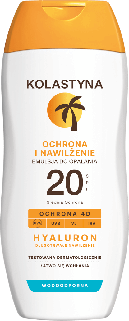 Kolastyna Protecție și hidratare Emulsie de protecție solară impermeabilă cu SPF20 200ml