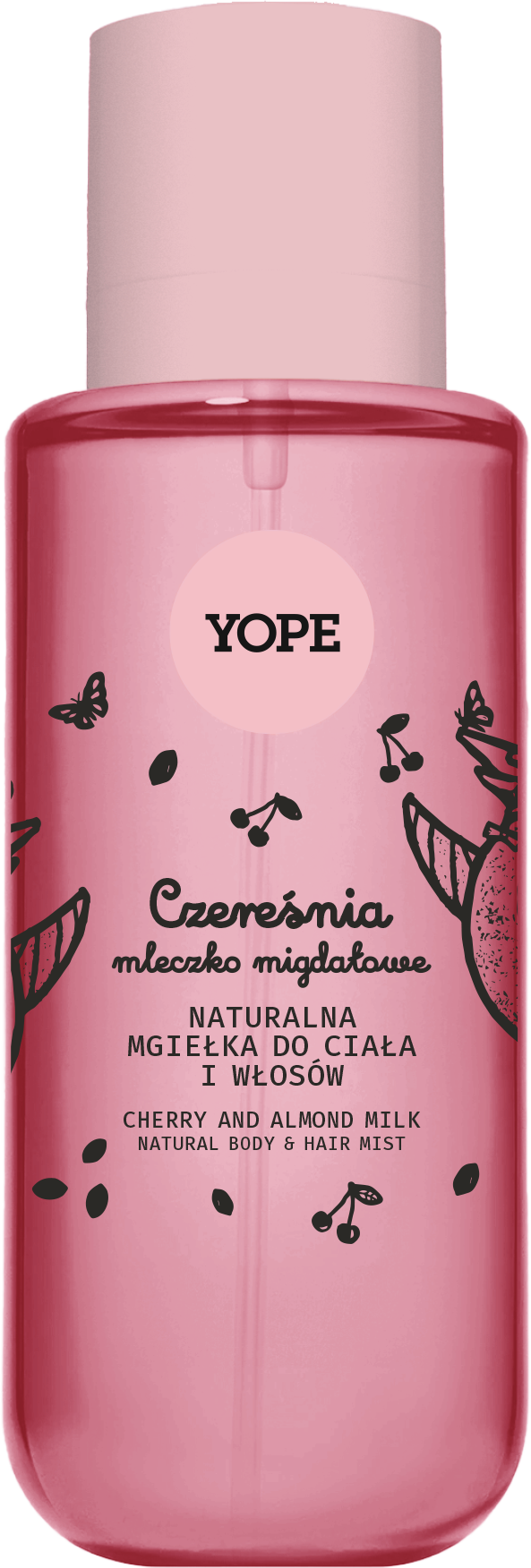 Yope Brumă naturală pentru corp și păr Lapte de cireșe și migdale 200ml
