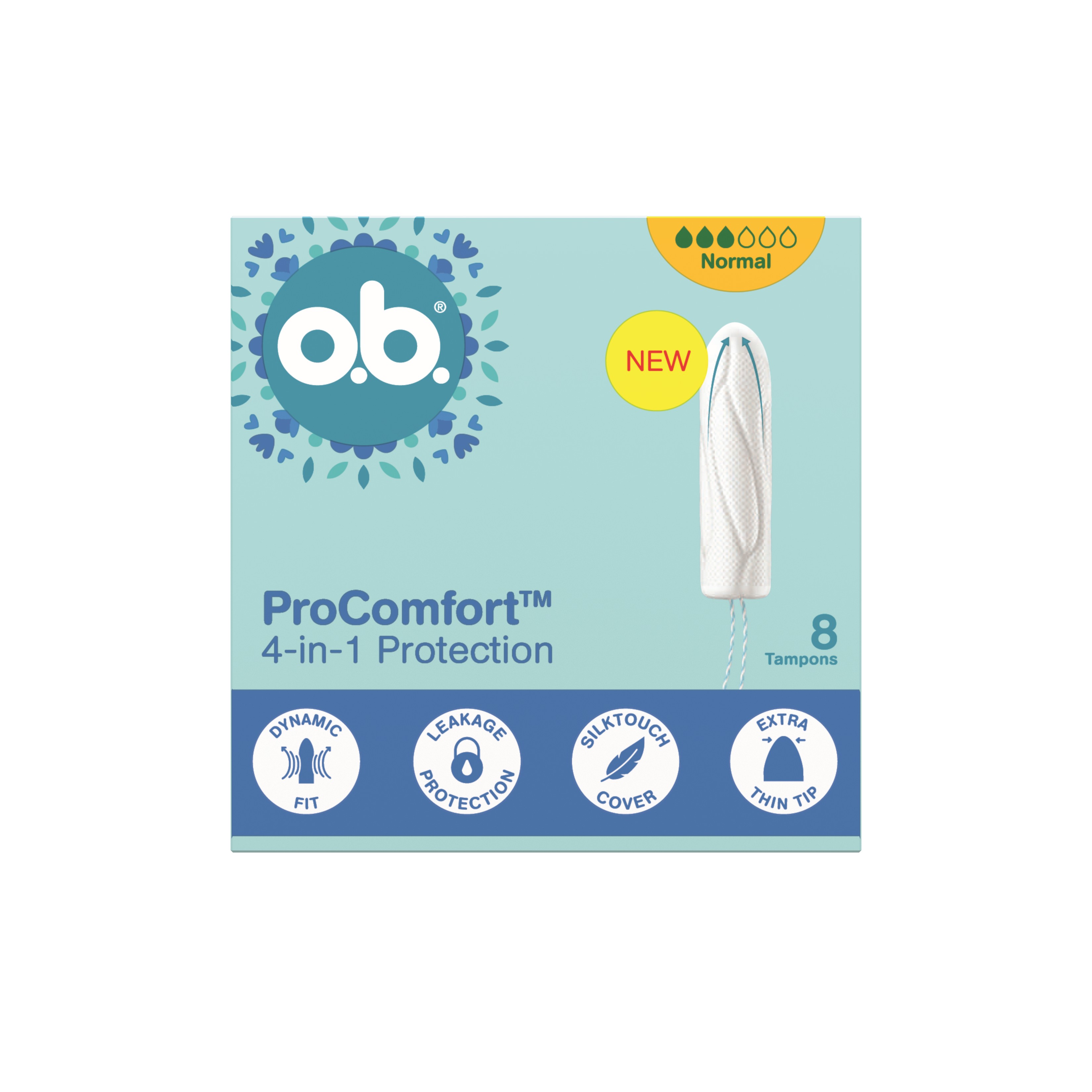 o.b. Tampoane ProComfort 4in1 Normal 8 buc