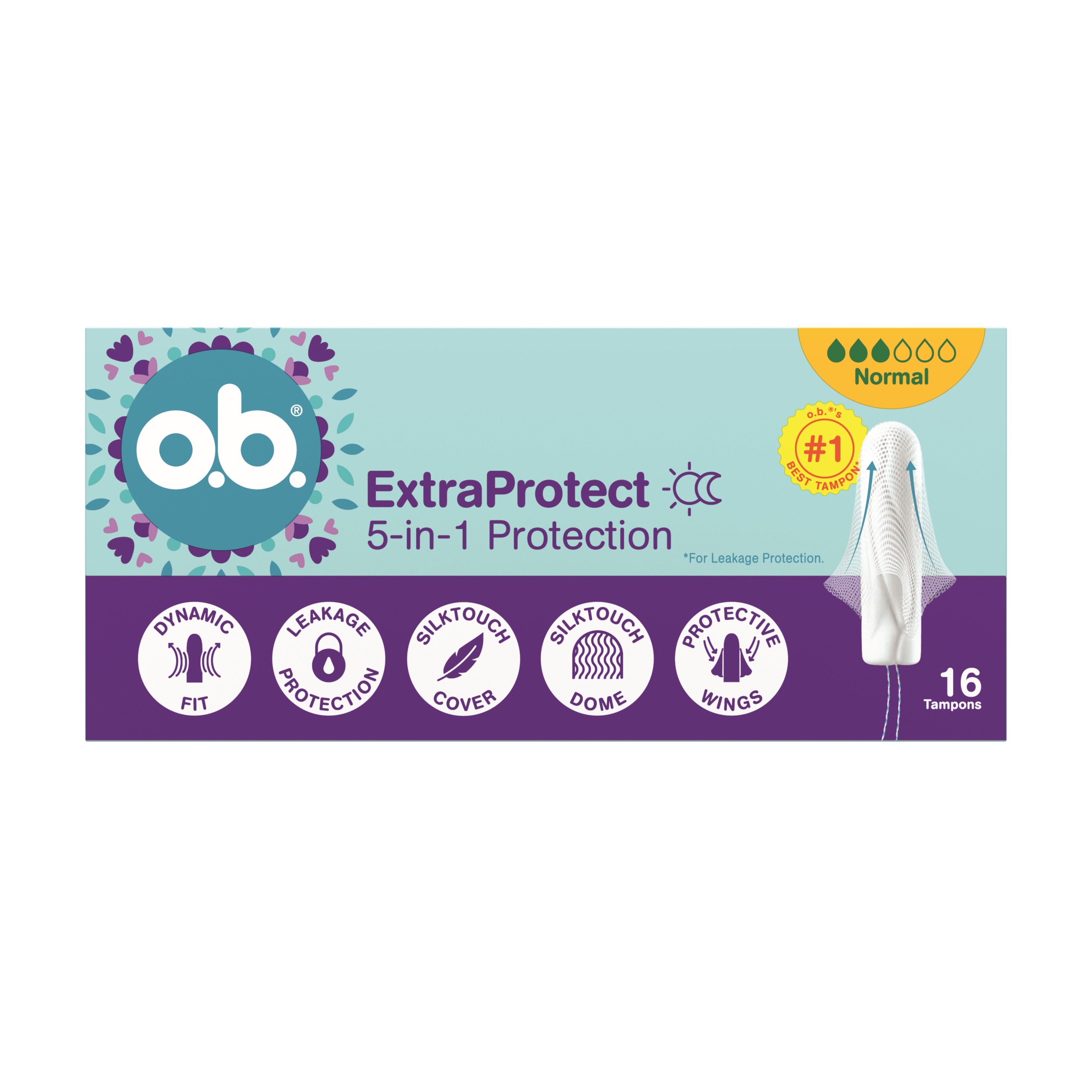 o.b. Tampoane Extra Protect 5in1 Normal 16 buc