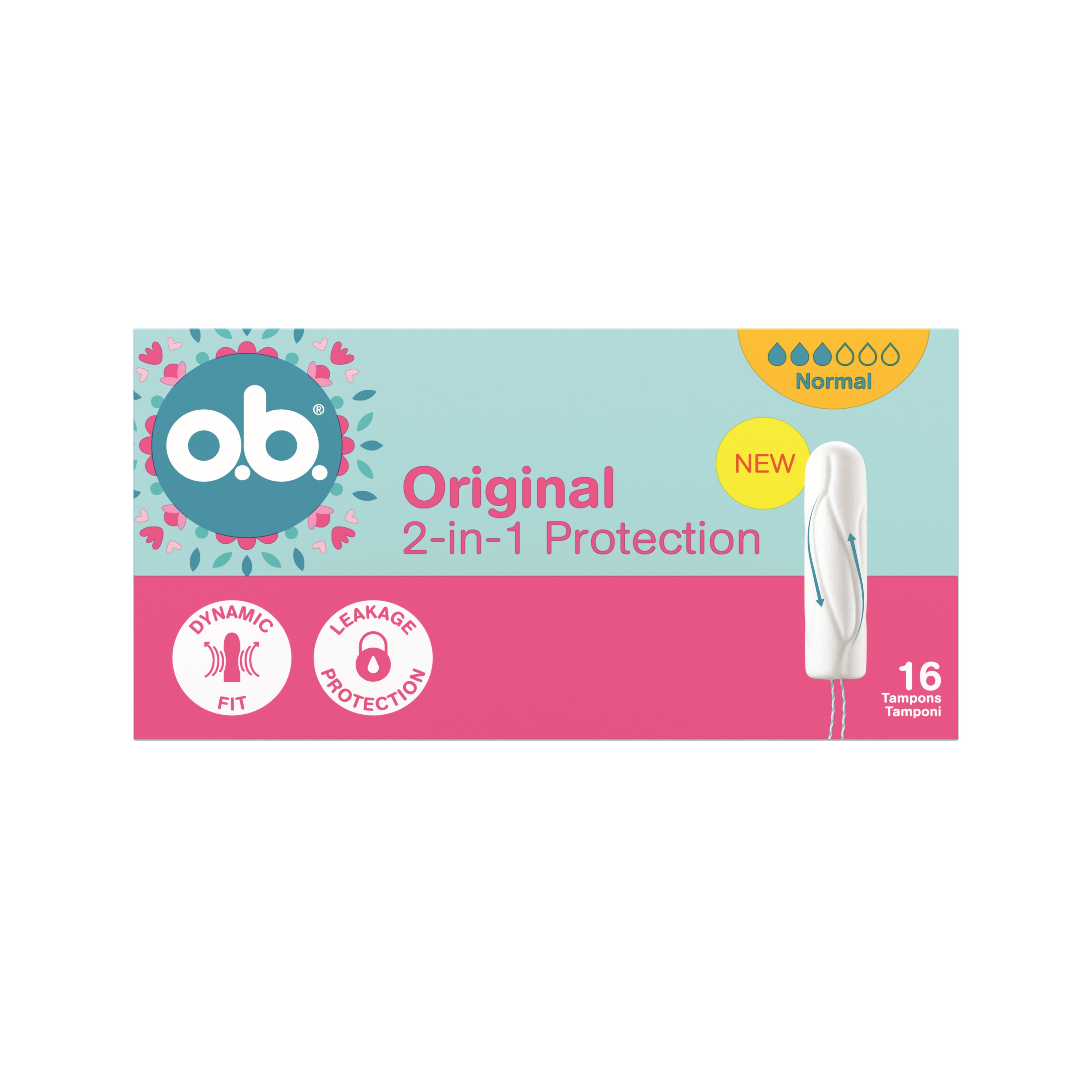 o.b. Tampoane Original 2in1 Normal 16 buc