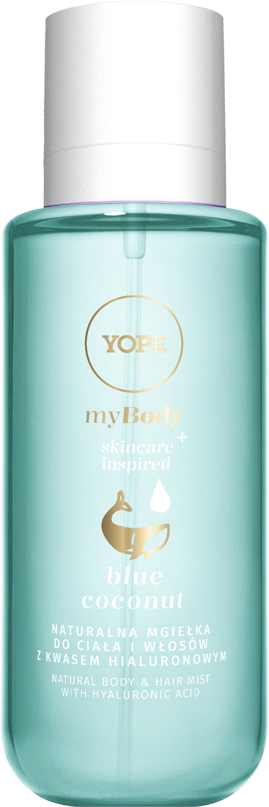 Yope myBody Blue Coconut Brumă naturală pentru corp și păr cu acid hialuronic 200ml