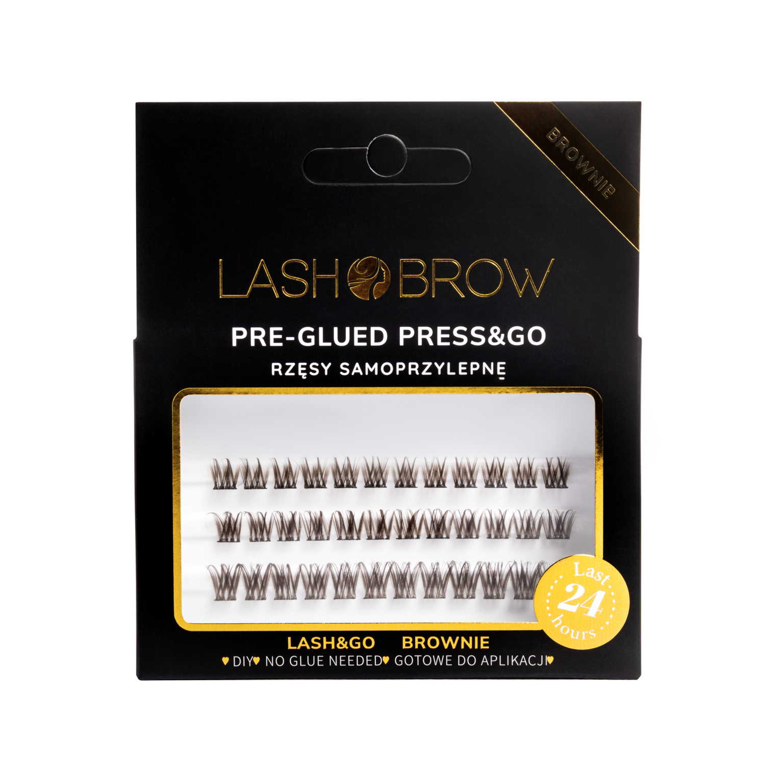 LASH BROW Press & Go Set de tușe autoadezive Daily Natural Brownie