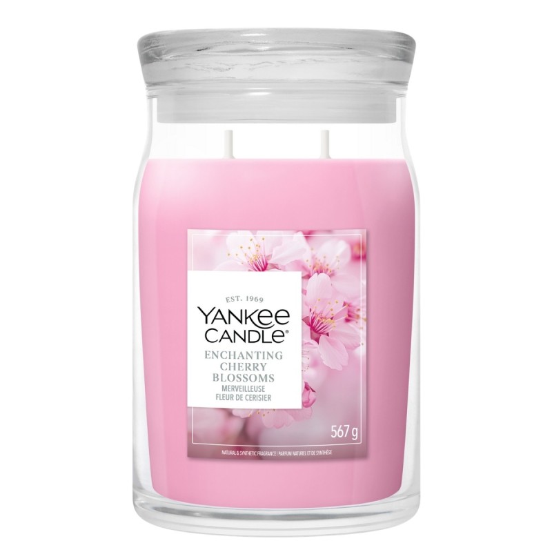 Yankee Candle Semnătură lumânare în borcan mare cu două fitiluri Enchanting Cherry Blossom