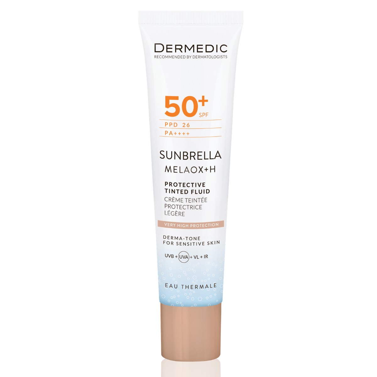 Dermedic Sunbrella Melaox+H Cremă tonică de protecție ușoară cu filtru SPF50+ PDD26 40ml