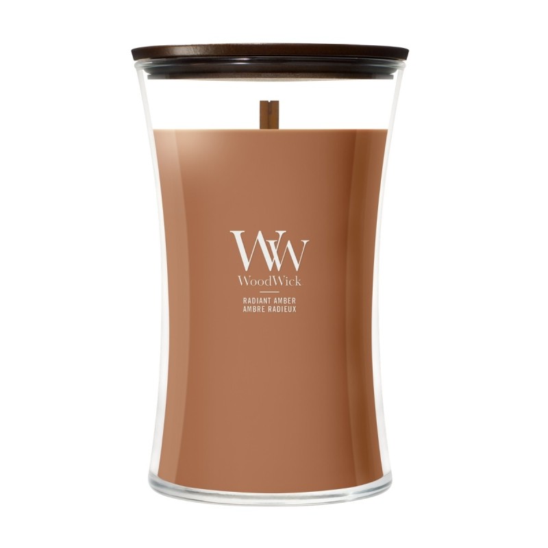 WoodWick Lumânare mare radiantă de chihlimbar