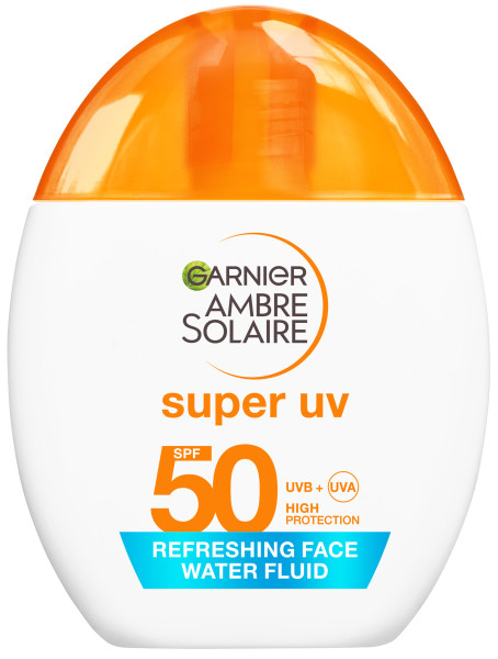 Garnier Ambre Solaire Face Fluid cu acid hialuronic și filtru SPF50 40ml