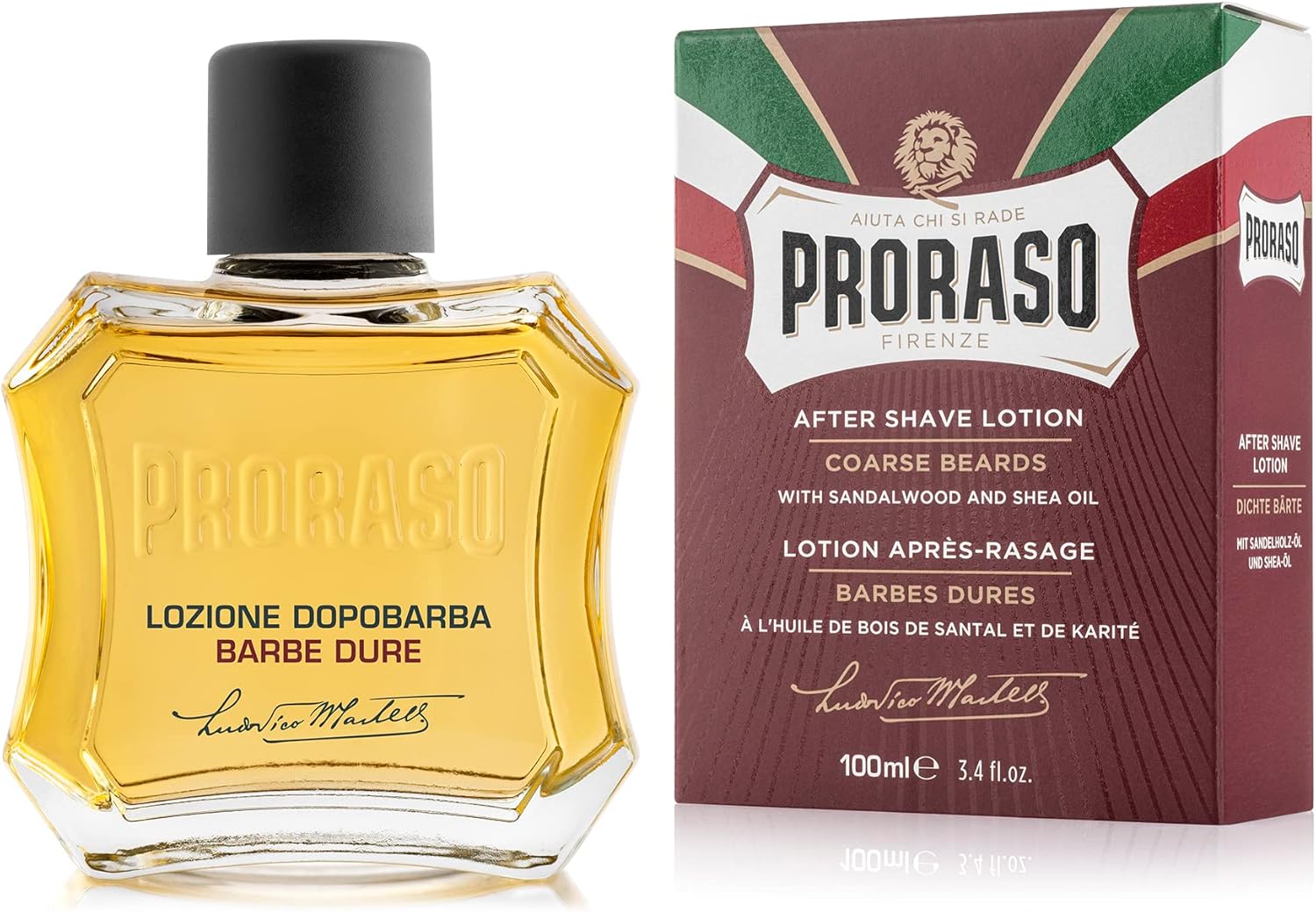Proraso Red Apă hrănitoare după ras cu ulei de lemn de santal și unt de shea 100ml