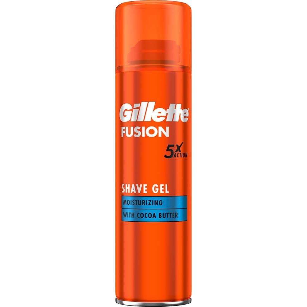 Gillette Fusion 5x Action Shave Gel cu unt de cacao 200ml
