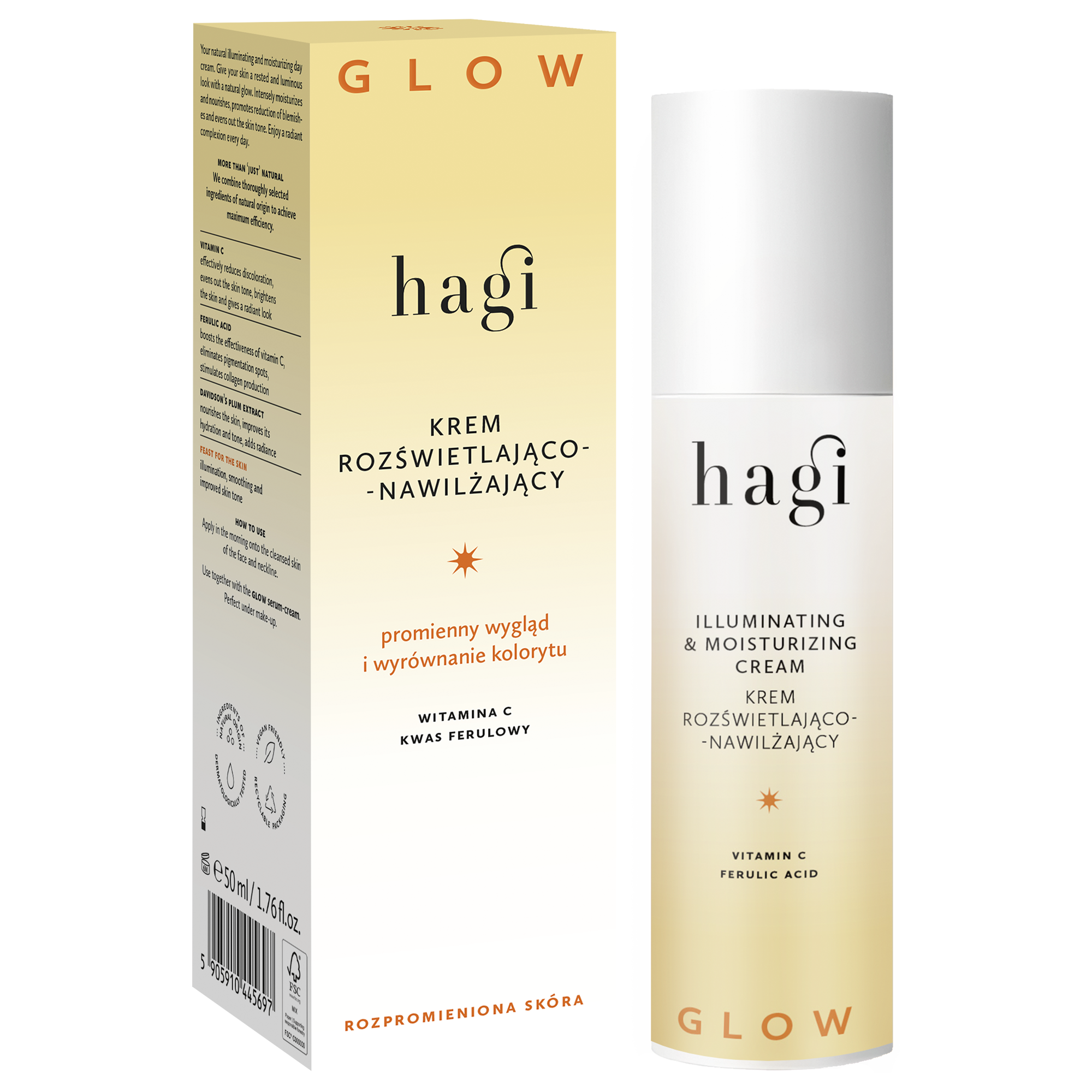 Hagi Brightening and Moisturising Cream Glow 50ml