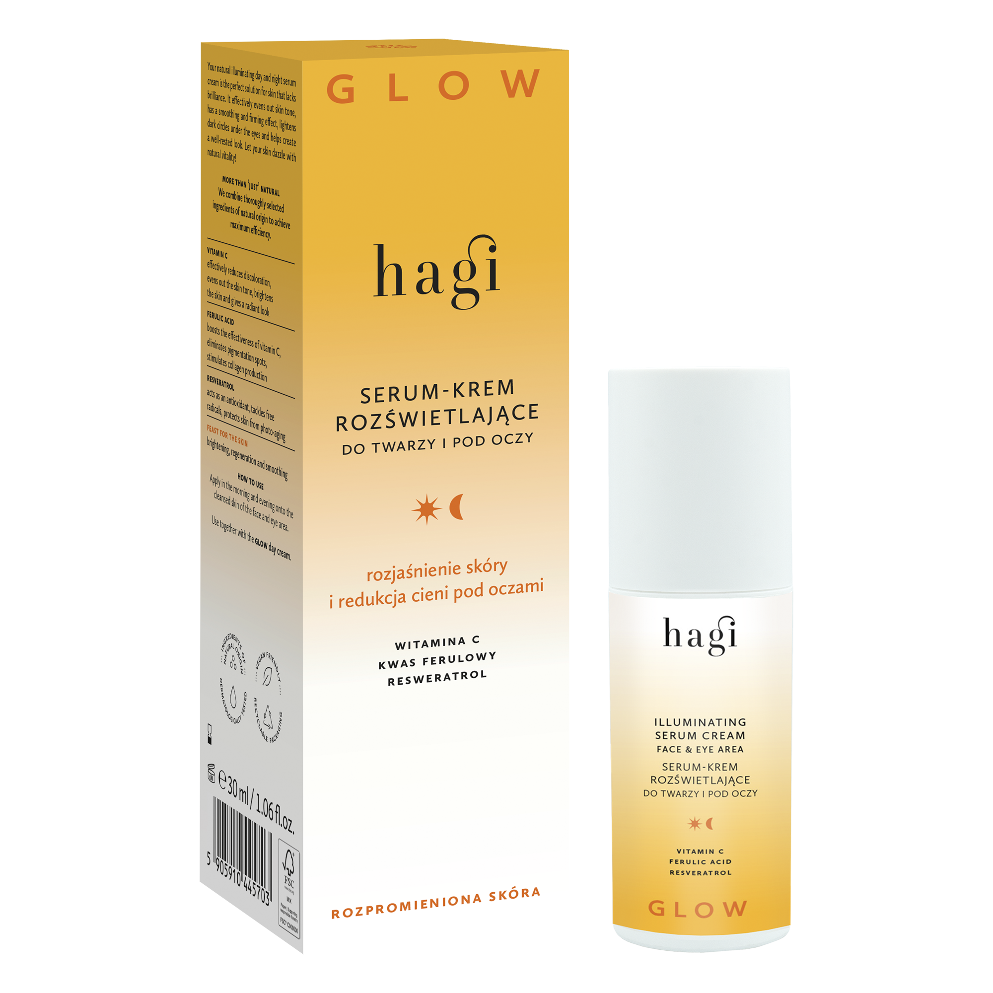 Hagi Illuminating Face and Under Eye Serum-Cream Glow 30ml