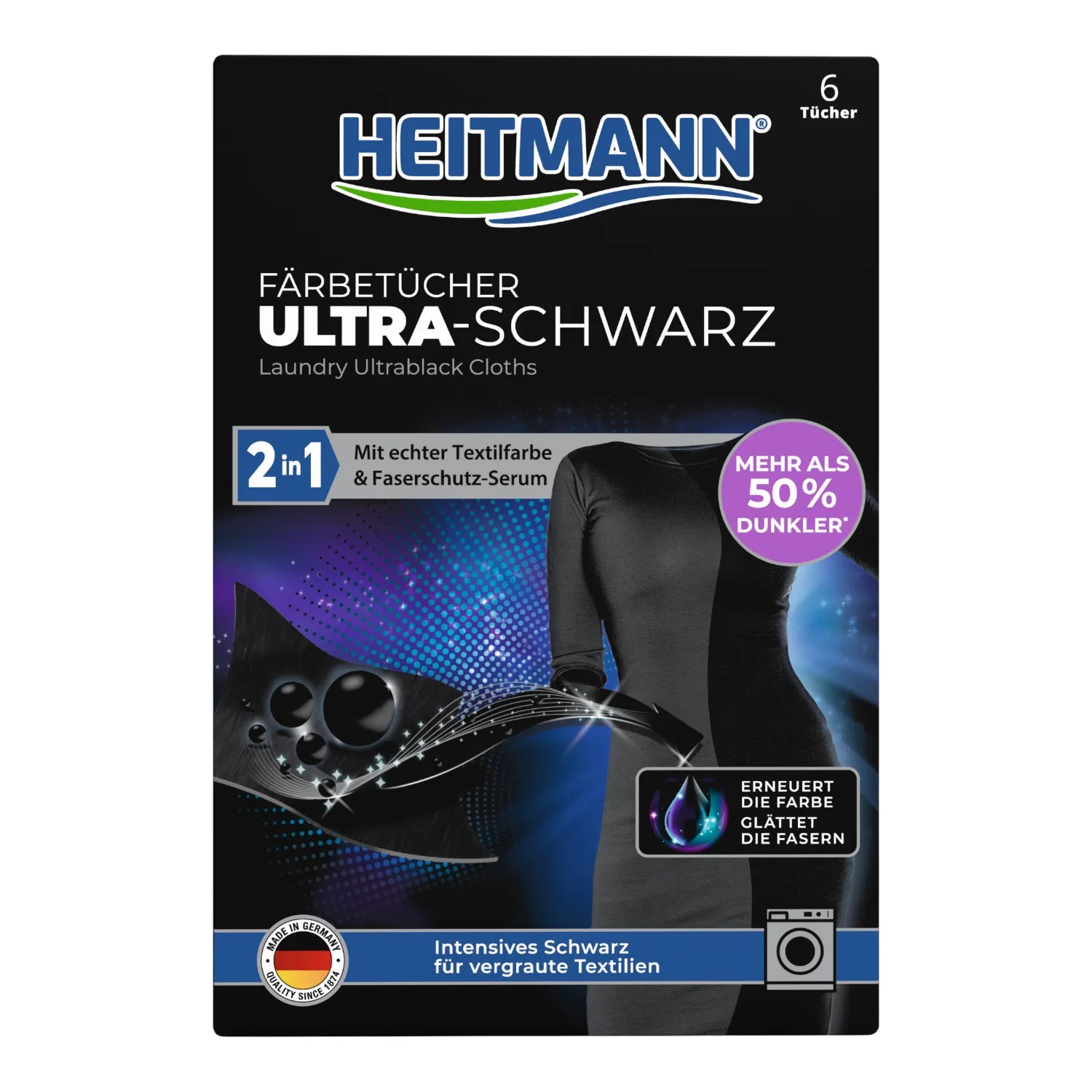 Heitmann Black Restoring Wipes Ultra 6 bucăți