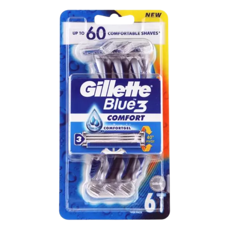 Gillette Blue 3 Comfort Set de 6 aparate de ras cu 3 lame