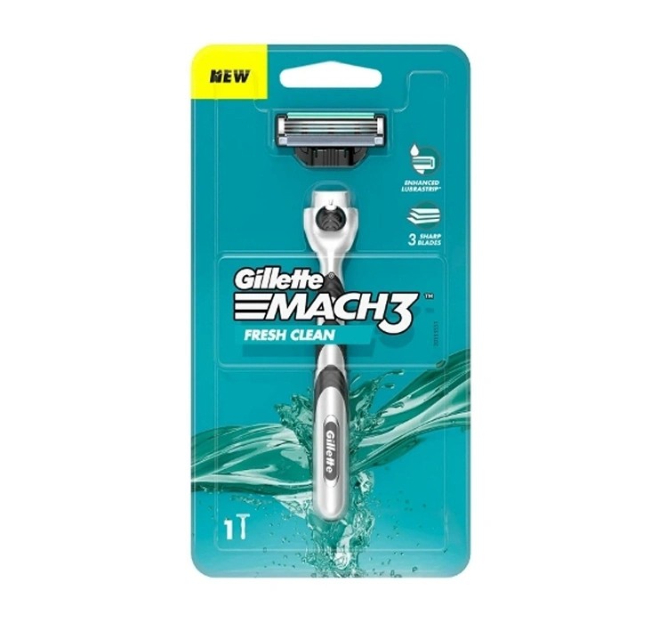 Aparat de ras cu 3 lame Gillette Mach 3 Fresh Clean cu vârf înlocuibil