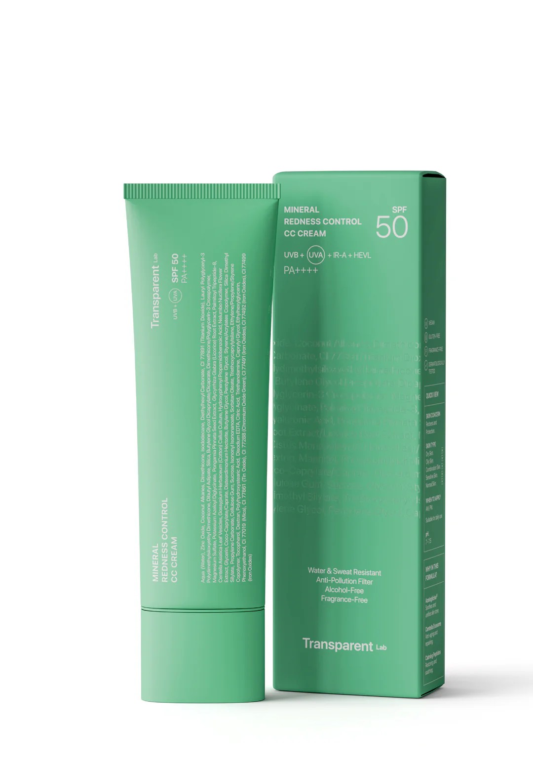 Transparent Lab Mineral Redness Control CC Cream cu filtru SPF50 45ml