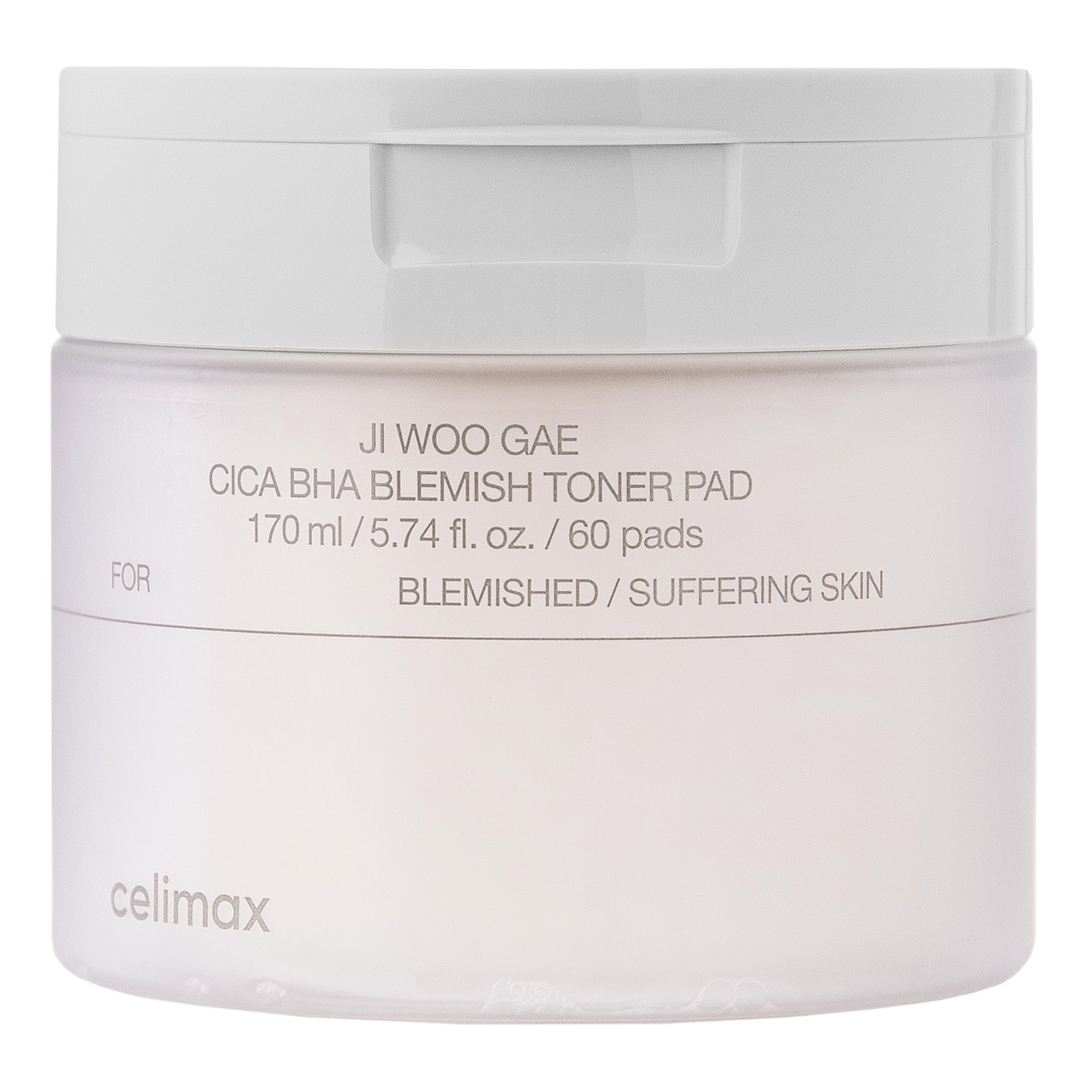 Celimax Ji Woo Gae Cica BHA Blemish Toner Pad Złuszczające Płatki do Twarzy 170ml