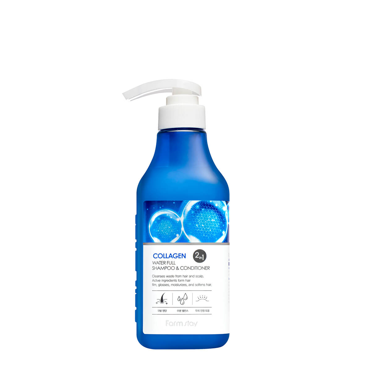 Farmstay Collagen Water Full Collagen Șampon pentru păr cu balsam 530ml