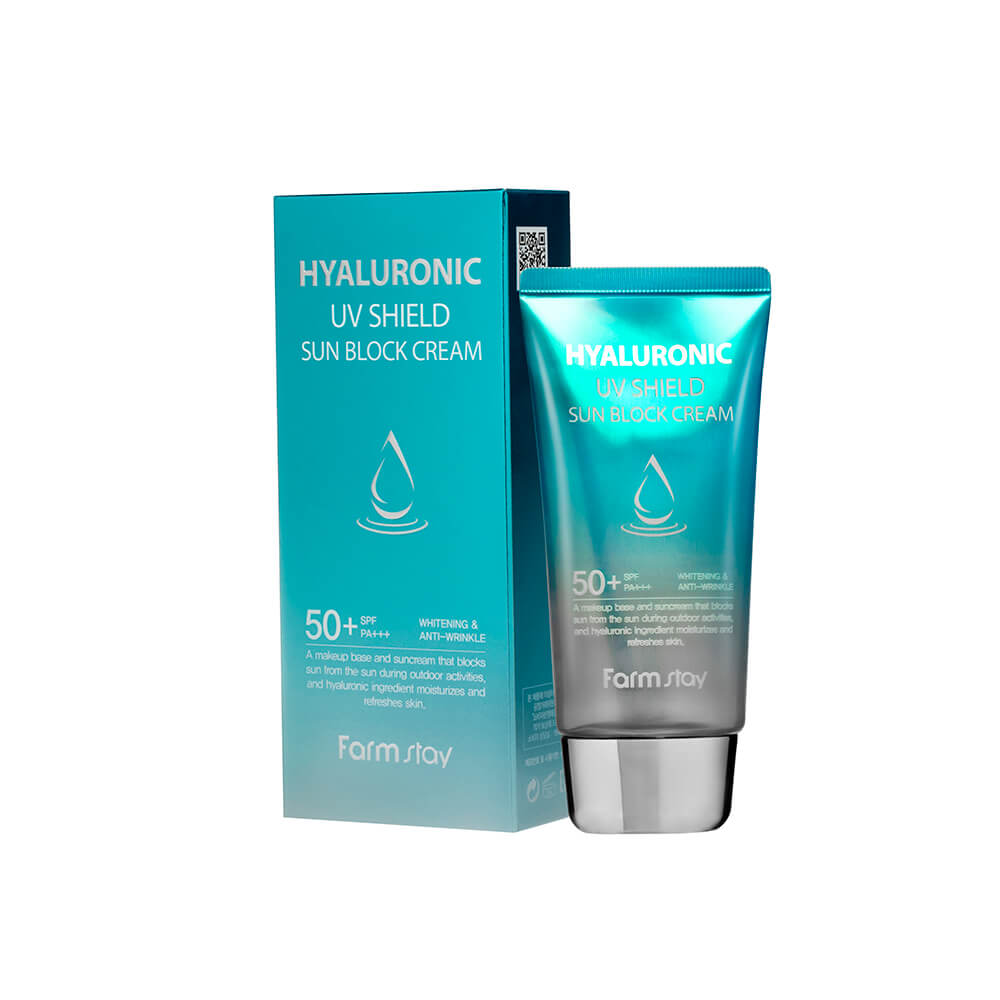 Farmstay Cremă de față cu acid hialuronic, filtru SPF50+ PA++++, 70 g