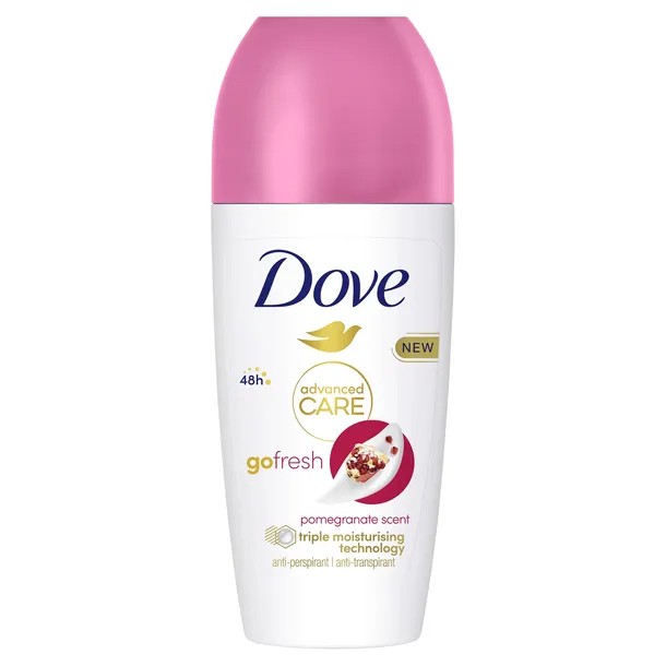 Dove Go Fresh 48h Antiperspirant cu bilă, culoare granat, 50 ml