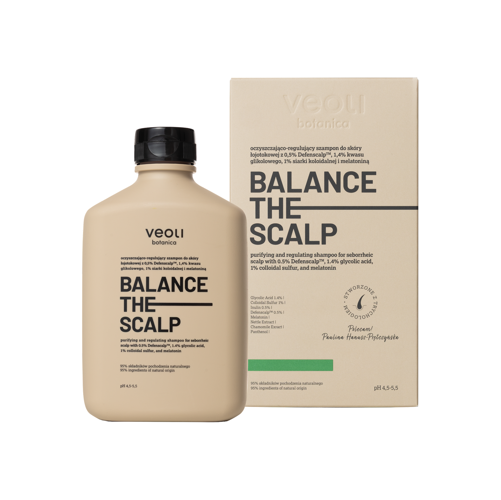 Veoli Botanica Balance The Scalp Oczyszczająco-Regulujący Szampon do Skóry Łojotokowatej 300ml