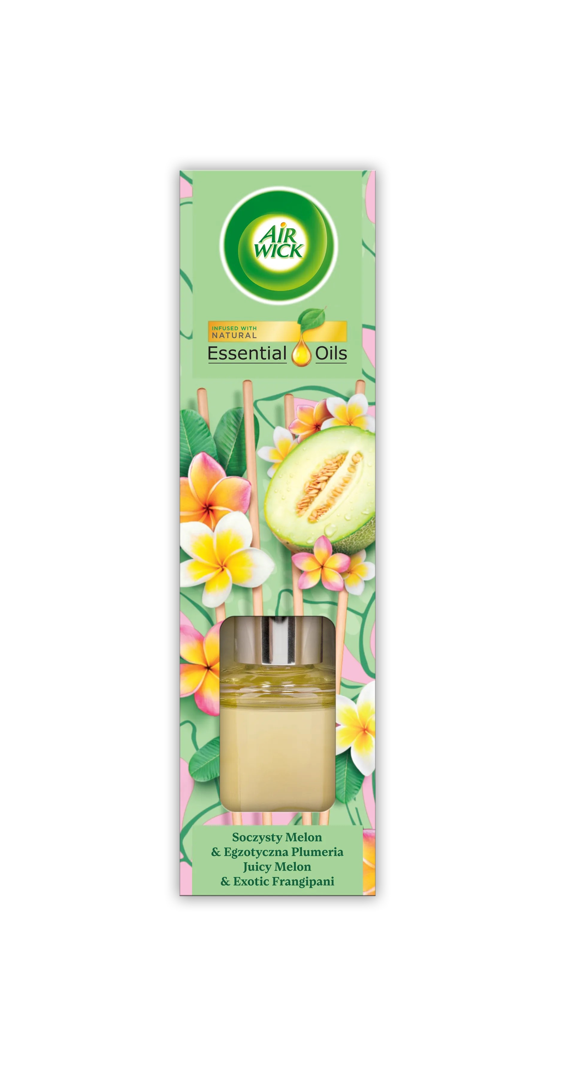 Air Wick Bețișoare parfumate: Pepene verde zemos & Plumeria exotică
