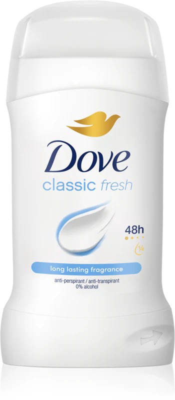 Dove Classic Fresh 48h Antiperspirant sub formă de stick 50 ml