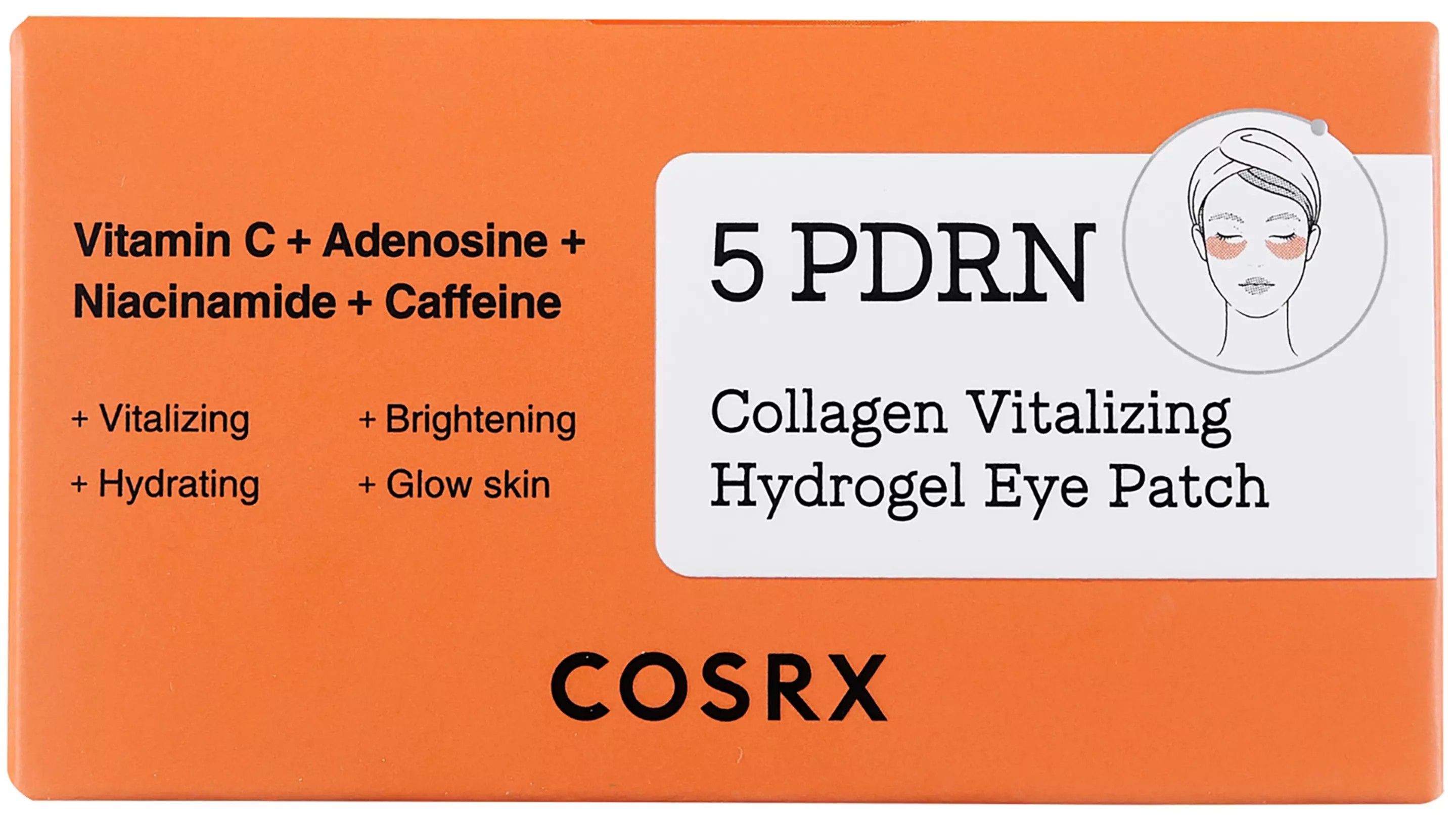 COSRX 5 PDRN Collagen Vitalizing Hydrogel Eye Patch Rozjaśniające Płatki pod Oczy 60 Sztuk