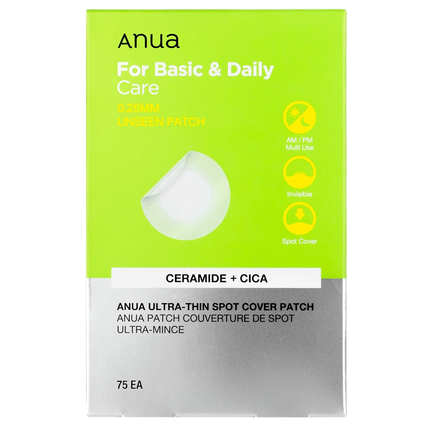 Anua Ultra Thin Spot Cover Patch - Plasturi ultra-subțiri pentru coșuri, 75 de bucăți