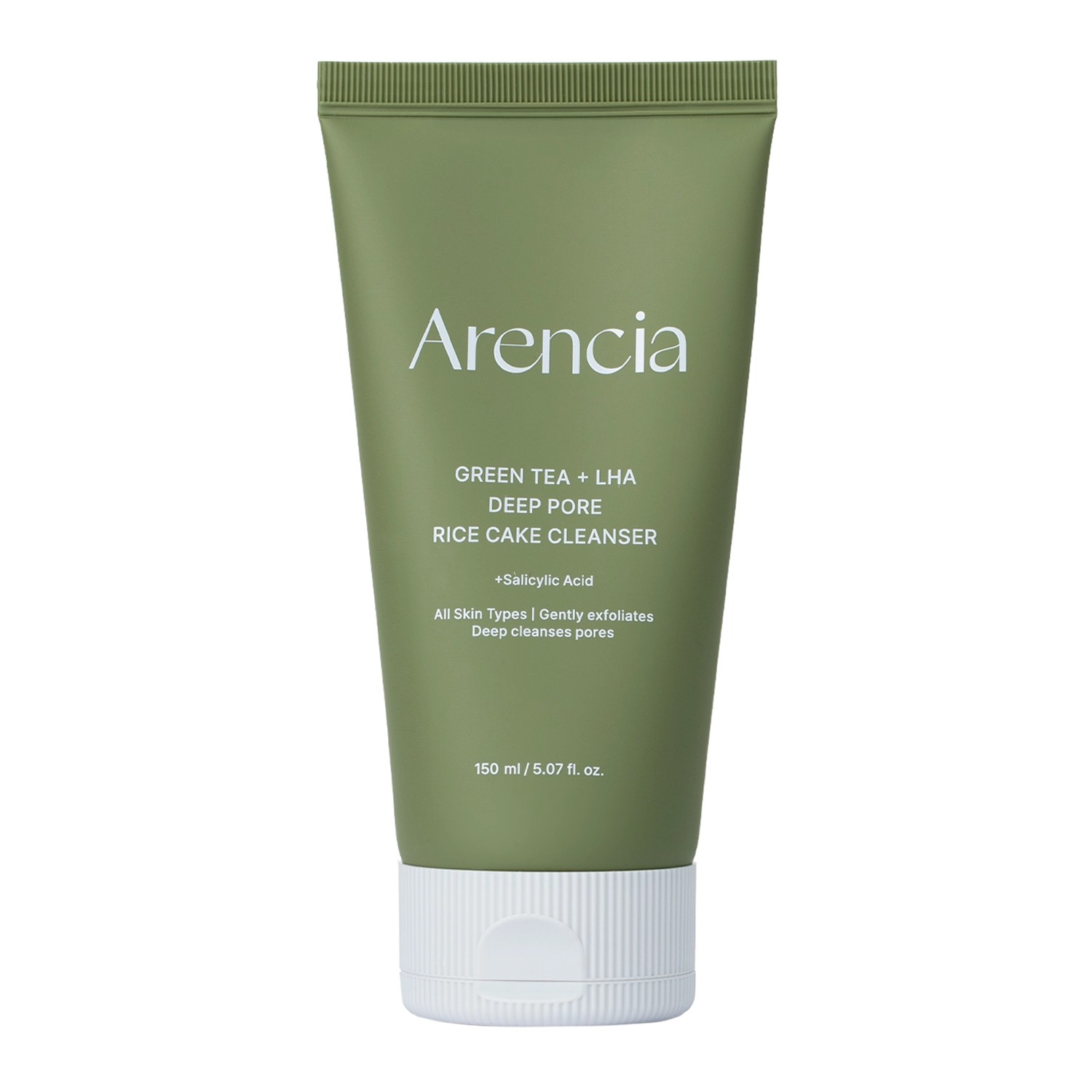 Arencia Green Tea + LHA Deep Pore Rice Cake Cleanser Pasta do Mycia Twarzy z Zieloną Herbatą 150g