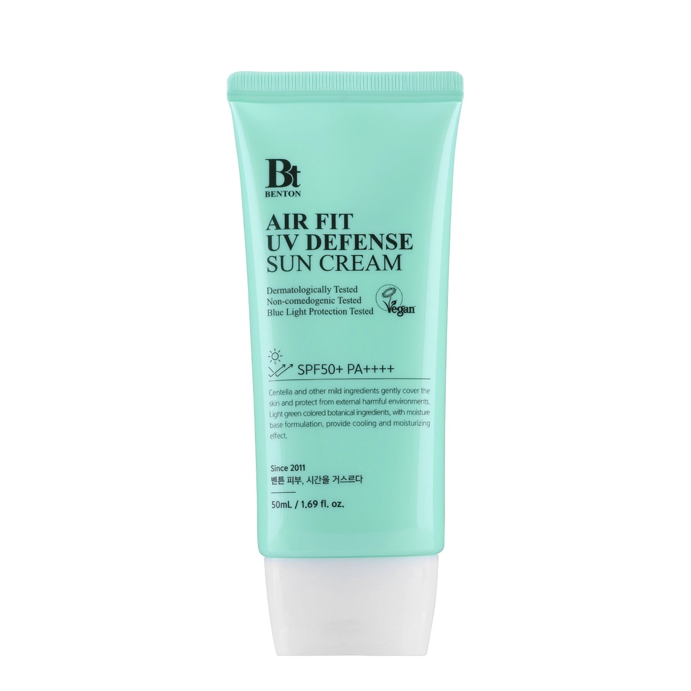 Benton Air Fit UV Defense Sun Cream - Cremă ușoară cu filtru solar SPF50+ PA++++, 50 ml